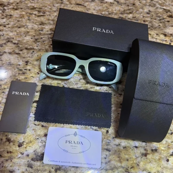 Prada | Accessories | Prada Mint Green Sunglasses With  display picture 1